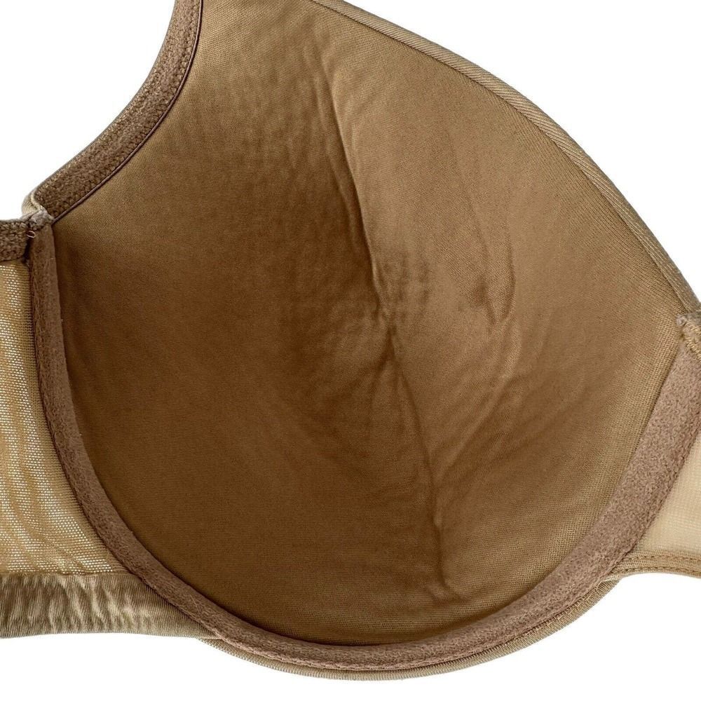 Cacique Bra 44D Lightly Lined Full Coverage Underwired Nude Beige Mesh Back Bra - Picture 9 of 11
